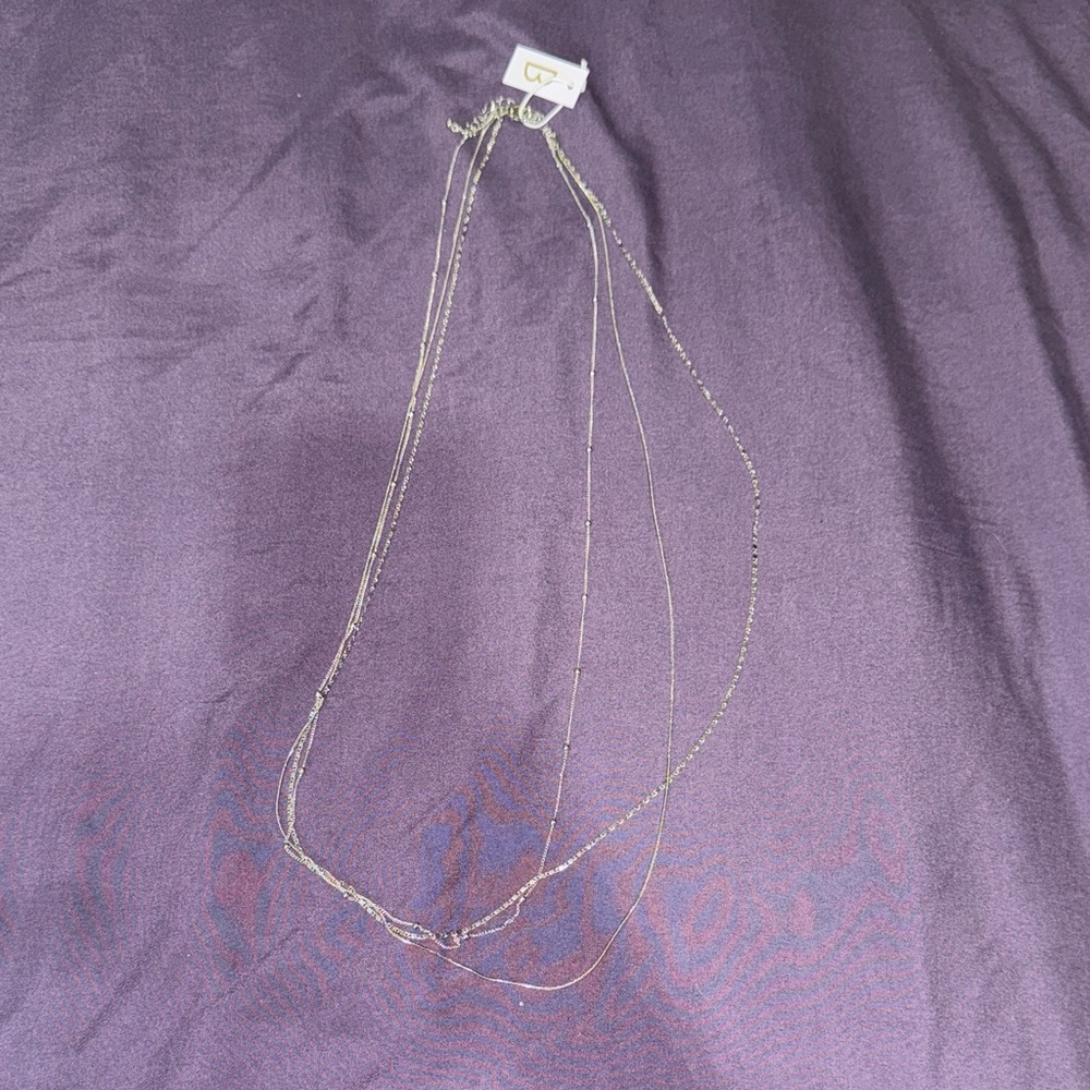 Bancroft Silver Multi-Layered Necklace 15.5"